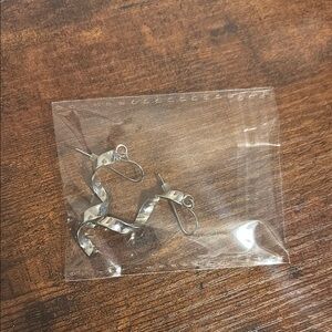 Elegant Silver Twisted Earrings